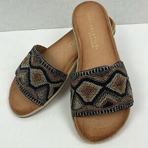 Very Volatile Beaded Multi-Color Slide Sandals
